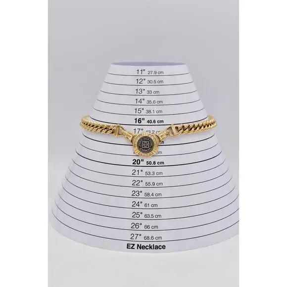 Givenchy Vintage Coin Medallion Collar Necklace Chunky Curb Gold Signed BinBM - Picture 12 of 12